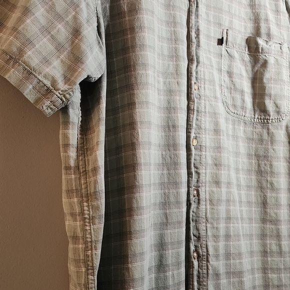 2XL Vintage Green Plaid Short Sleeve Button-Up Shirt by Knights Sportswear - Picture 7 of 12